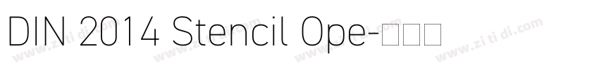 DIN 2014 Stencil Ope字体转换